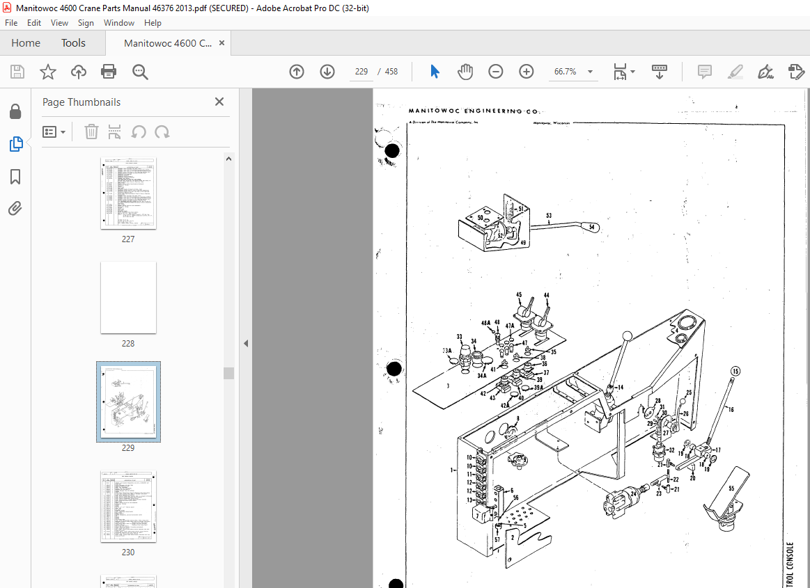 Manitowoc Traditional Crane 4600 Parts Manual 46376 - PDF DOWNLOAD ...