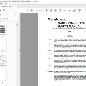 Manitowoc Traditional Crane 4600 Parts Manual 46431 - PDF DOWNLOAD