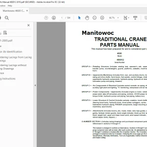 Manitowoc Traditional Crane 4600 Parts Manual SN 460012 - PDF DOWNLOAD
