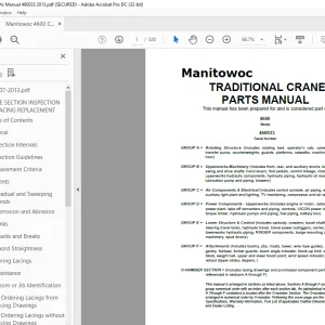 Manitowoc Traditional Crane 4600 Parts Manual SN 460033 - PDF DOWNLOAD
