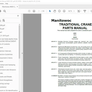 Manitowoc Traditional Crane 4600 Parts Manual SN 46095 - PDF DOWNLOAD