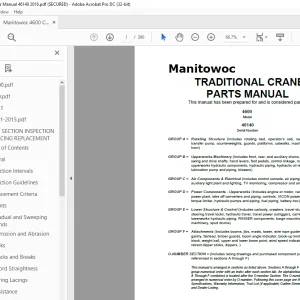 Manitowoc Traditional Crane 4600 Parts Manual SN 46140 - PDF DOWNLOAD