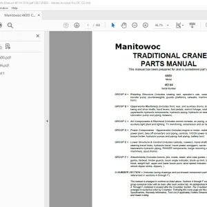 Manitowoc Traditional Crane 4600 Parts Manual SN 46144 - PDF DOWNLOAD
