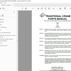 Manitowoc Traditional Crane 4600 Parts Manual SN 46239 - PDF DOWNLOAD