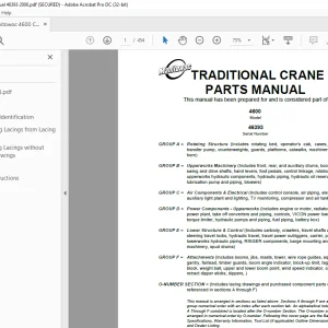Manitowoc Traditional Crane 4600 Parts Manual SN 46393 - PDF DOWNLOAD