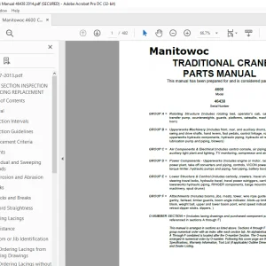 Manitowoc Traditional Crane 4600 Parts Manual SN 46438 - PDF DOWNLOAD