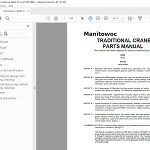 Manitowoc Traditional Crane 4600 Parts Manual SN 46443 - PDF DOWNLOAD