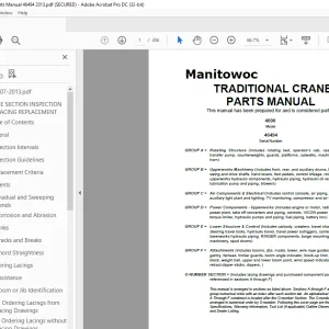 Manitowoc Traditional Crane 4600 Parts Manual SN 46494 - PDF DOWNLOAD