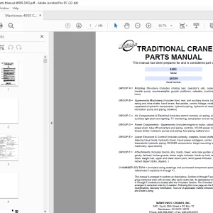 Manitowoc Traditional Crane 4600 Parts Manual SN 46509 PDF
