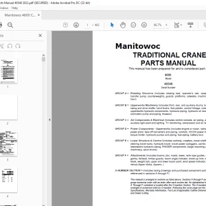 Manitowoc Traditional Crane 4600 Parts Manual SN 46548 PDF