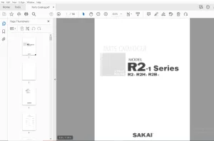 Sakai 3-Wheel Roller R2-1 Series R2-1 R2H-1 R2B-1 Parts Manual - PDF