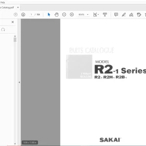 Sakai 3-Wheel Roller R2-1 Series R2-1 R2H-1 R2B-1 Parts Manual - PDF