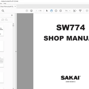 Sakai Asphalt Roller 774 Service Manual - PDF DOWNLOAD