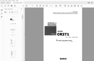 Sakai Asphalt Roller CR271 Operation & Maintenance Manual PDF