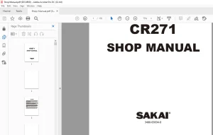 Sakai Asphalt Roller CR271 Service Manual - PDF DOWNLOAD
