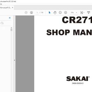 Sakai Asphalt Roller CR271 Service Manual - PDF DOWNLOAD