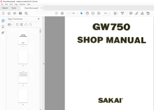 Sakai Asphalt Roller GW750 Service Manual - PDF DOWNLOAD