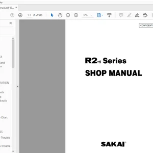 Sakai Asphalt Roller R2-1 Series Service Manual - PDF DOWNLOAD