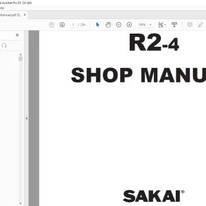 Sakai Asphalt Roller R2-4 Service Manual - PDF DOWNLOAD