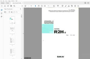Sakai Asphalt Roller R2H-2 Operation & Maintenance Manual PDF