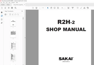 Sakai Asphalt Roller R2H-2 Service Manual - PDF DOWNLOAD