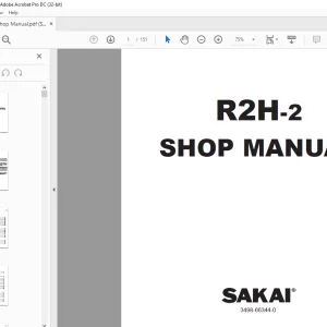 Sakai Asphalt Roller R2H-2 Service Manual - PDF DOWNLOAD