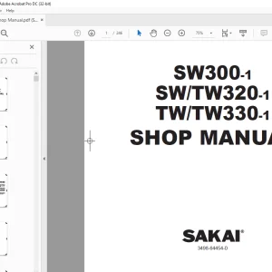 Sakai Asphalt Roller SW300-1 SW/TW320-1 TW/TW330-1 Service Manual - PDF