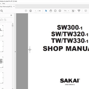 Sakai Asphalt Roller SW300-1 SW/TW320-1 TW/TW330-1 Service Manual - PDF