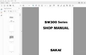 Sakai Asphalt Roller SW300 Service Manual - PDF DOWNLOAD