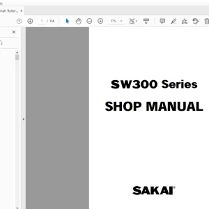 Sakai Asphalt Roller SW300 Service Manual - PDF DOWNLOAD