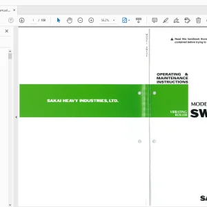 Sakai Asphalt Roller SW504 Operation & Maintenance Manual - PDF DOWNLOAD