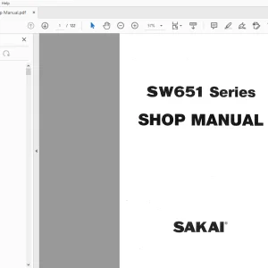 Sakai Asphalt Roller SW651 Service Manual - PDF DOWNLOAD