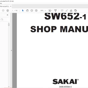 Sakai Asphalt Roller SW652-1 Service Manual - PDF DOWNLOAD