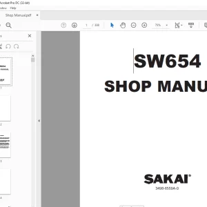 Sakai Asphalt Roller SW654 Service Manual - PDF DOWNLOAD