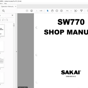 Sakai Asphalt Roller SW770 Service Manual - PDF DOWNLOAD