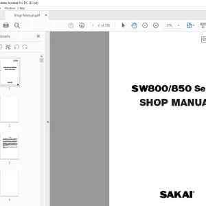Sakai Asphalt Roller SW800 SW850 Service Manual - PDF DOWNLOAD