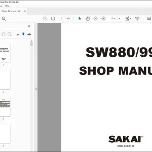 Sakai Asphalt Roller SW880/990 Service Manual - PDF DOWNLOAD
