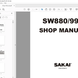 Sakai Asphalt Roller SW880 SW990 Service Manual - PDF DOWNLOAD