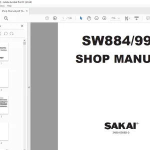 Sakai Asphalt Roller SW884/994 Service Manual - PDF