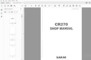 Sakai Asphalt Vibrating Roller CR270 Service Manual - PDF DOWNLOAD