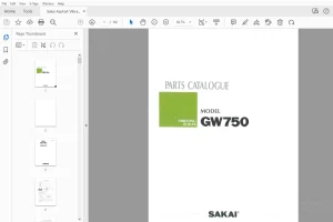 Sakai Asphalt Vibrating Roller GW750 Parts Manual - PDF DOWNLOAD