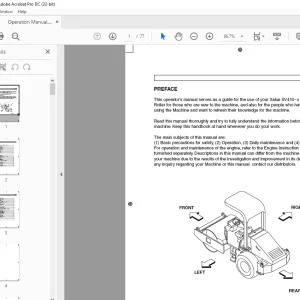 Sakai SV410-2 Series Vibrating Roller Operation Manual