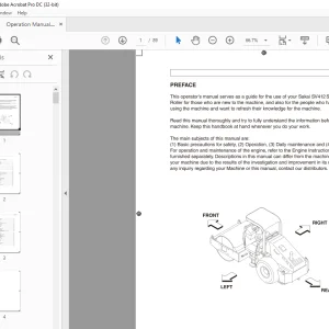 Sakai SV412 Series Vibrating Roller Operation Manual