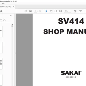 Sakai SV414 Vibrating Roller Shop Manual - PDF DOWNLOAD