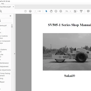 Sakai SV505-1 Series Vibrating Roller Shop Manual