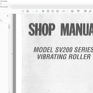 Sakai Soil Roller SV200 Series Vibrating Roller Shop Manual