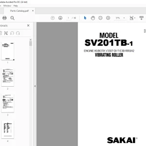 Sakai Soil Roller SV201TB-1 Vibrating Roller Parts Manual