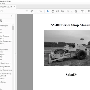 Sakai Soil Roller SV400 Series Shop Manual  - PDF DOWNLOAD