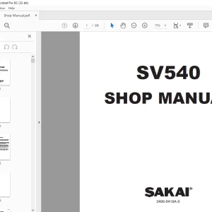 Sakai Soil Roller SV540 SHOP MANUAL - PDF DOWNLOAD