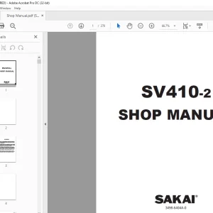 Sakai Soil Roller SV410-2 SHOP MANUAL - PDF DOWNLOAD